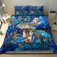 Saint Martin Bedding Set Sea Turtle Tropical Pattern