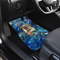 Saint Martin Car Mats Sea Turtle Tropical Pattern