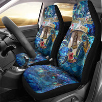 Saint Martin Car Seat Cover Sea Turtle Tropical Pattern