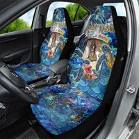 Saint Martin Car Seat Cover Sea Turtle Tropical Pattern