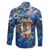 Saint Martin Family Matching Short Sleeve Bodycon Dress and Hawaiian Shirt Sea Turtle Tropical Pattern - Wonder Print Shop