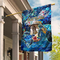 Saint Martin Garden Flag Sea Turtle Tropical Pattern - Wonder Print Shop