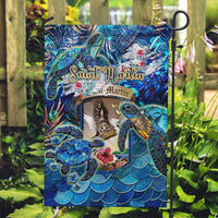 Saint Martin Garden Flag Sea Turtle Tropical Pattern - Wonder Print Shop