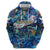 Saint Martin Hoodie Sea Turtle Tropical Pattern - Wonder Print Shop