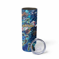 Saint Martin Skinny Tumbler Sea Turtle Tropical Pattern - Wonder Print Shop