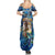 Saint Martin Summer Maxi Dress Sea Turtle Tropical Pattern - Wonder Print Shop