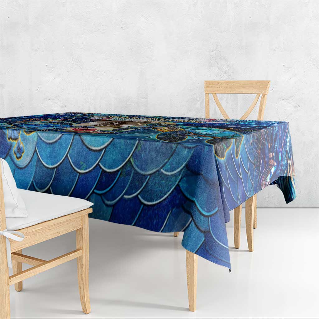 Saint Martin Tablecloth Sea Turtle Tropical Pattern - Wonder Print Shop