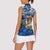 Saint Martin Women Sleeveless Polo Shirt Sea Turtle Tropical Pattern - Wonder Print Shop