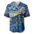 Saint Barthelemy Baseball Jersey Sea Turtle Tropical Pattern