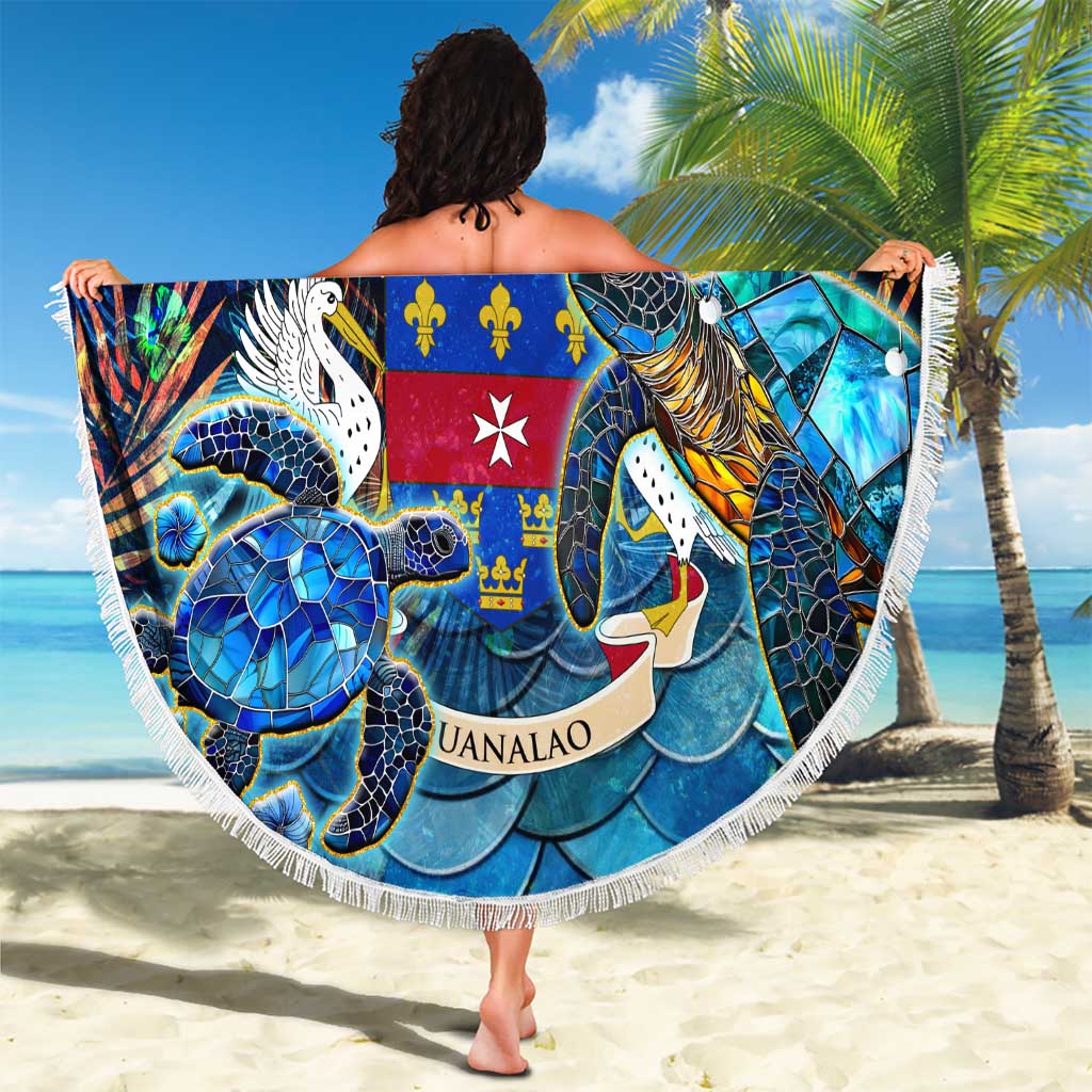 Saint Barthelemy Beach Blanket Sea Turtle Tropical Pattern