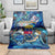 Saint Barthelemy Blanket Sea Turtle Tropical Pattern