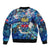 Saint Barthelemy Bomber Jacket Sea Turtle Tropical Pattern