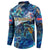 Saint Barthelemy Button Sweatshirt Sea Turtle Tropical Pattern