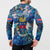 Saint Barthelemy Button Sweatshirt Sea Turtle Tropical Pattern