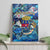 Saint Barthelemy Canvas Wall Art Sea Turtle Tropical Pattern