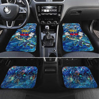 Saint Barthelemy Car Mats Sea Turtle Tropical Pattern