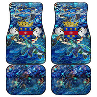 Saint Barthelemy Car Mats Sea Turtle Tropical Pattern