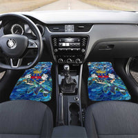 Saint Barthelemy Car Mats Sea Turtle Tropical Pattern