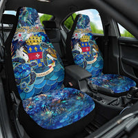 Saint Barthelemy Car Seat Cover Sea Turtle Tropical Pattern