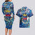 Saint Barthelemy Couples Matching Long Sleeve Bodycon Dress and Hawaiian Shirt Sea Turtle Tropical Pattern