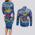 Saint Barthelemy Couples Matching Long Sleeve Bodycon Dress and Long Sleeve Button Shirt Sea Turtle Tropical Pattern