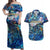 Saint Barthelemy Couples Matching Off Shoulder Maxi Dress and Hawaiian Shirt Sea Turtle Tropical Pattern