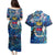 Saint Barthelemy Couples Matching Puletasi and Hawaiian Shirt Sea Turtle Tropical Pattern