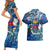 Saint Barthelemy Couples Matching Short Sleeve Bodycon Dress and Hawaiian Shirt Sea Turtle Tropical Pattern