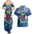 Saint Barthelemy Couples Matching Summer Maxi Dress and Hawaiian Shirt Sea Turtle Tropical Pattern