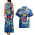 Saint Barthelemy Couples Matching Tank Maxi Dress and Hawaiian Shirt Sea Turtle Tropical Pattern