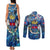 Saint Barthelemy Couples Matching Tank Maxi Dress and Long Sleeve Button Shirt Sea Turtle Tropical Pattern