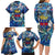 Saint Barthelemy Family Matching Long Sleeve Bodycon Dress and Hawaiian Shirt Sea Turtle Tropical Pattern