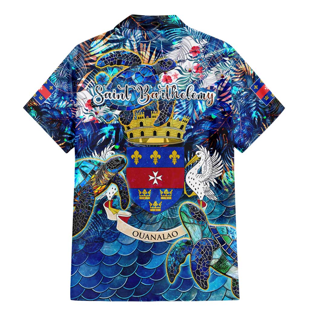 Saint Barthelemy Family Matching Mermaid Dress and Hawaiian Shirt Sea Turtle Tropical Pattern