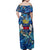 Saint Barthelemy Family Matching Off Shoulder Maxi Dress and Hawaiian Shirt Sea Turtle Tropical Pattern