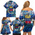 Saint Barthelemy Family Matching Off Shoulder Short Dress and Hawaiian Shirt Sea Turtle Tropical Pattern