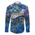 Saint Barthelemy Family Matching Puletasi and Hawaiian Shirt Sea Turtle Tropical Pattern