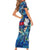 Saint Barthelemy Family Matching Short Sleeve Bodycon Dress and Hawaiian Shirt Sea Turtle Tropical Pattern