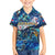 Saint Barthelemy Family Matching Short Sleeve Bodycon Dress and Hawaiian Shirt Sea Turtle Tropical Pattern