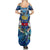 Saint Barthelemy Family Matching Summer Maxi Dress and Hawaiian Shirt Sea Turtle Tropical Pattern