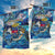 Saint Barthelemy Garden Flag Sea Turtle Tropical Pattern