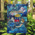 Saint Barthelemy Garden Flag Sea Turtle Tropical Pattern
