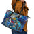 Saint Barthelemy Leather Tote Bag Sea Turtle Tropical Pattern