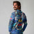Saint Barthelemy Long Sleeve Polo Shirt Sea Turtle Tropical Pattern