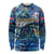 Saint Barthelemy Long Sleeve Shirt Sea Turtle Tropical Pattern