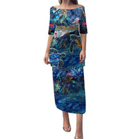 Saint Barthelemy Puletasi Sea Turtle Tropical Pattern