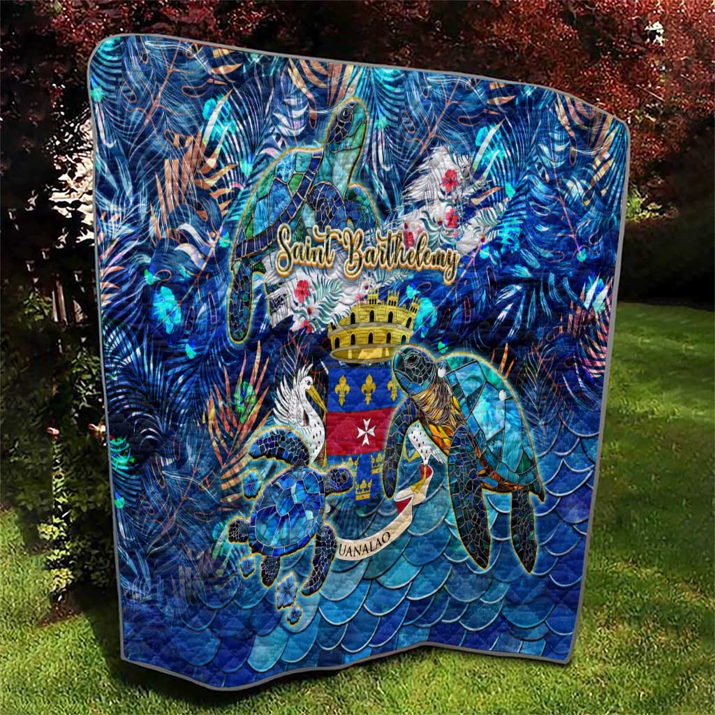Saint Barthelemy Quilt Sea Turtle Tropical Pattern
