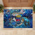 Saint Barthelemy Rubber Doormat Sea Turtle Tropical Pattern