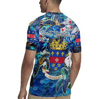 Saint Barthelemy Rugby Jersey Sea Turtle Tropical Pattern
