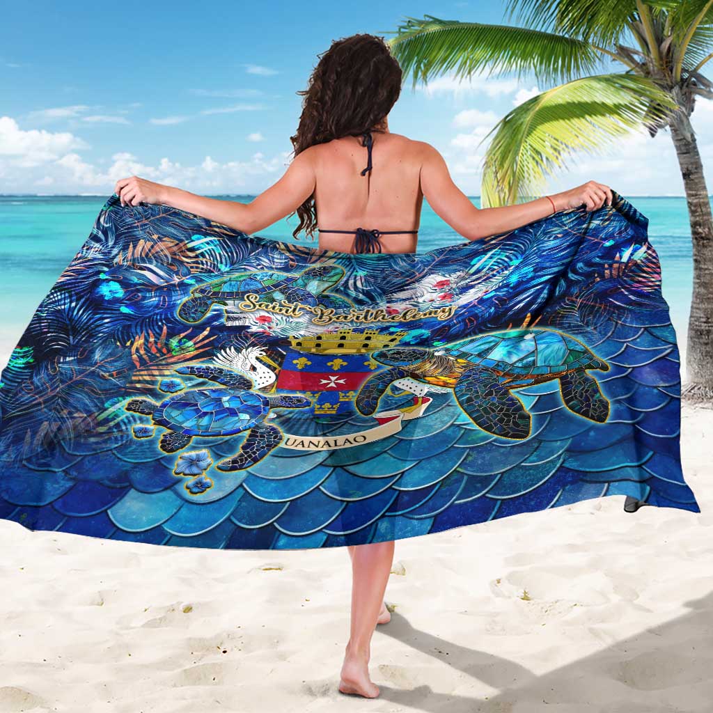Saint Barthelemy Sarong Sea Turtle Tropical Pattern