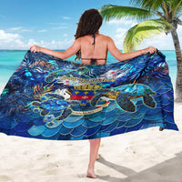 Saint Barthelemy Sarong Sea Turtle Tropical Pattern